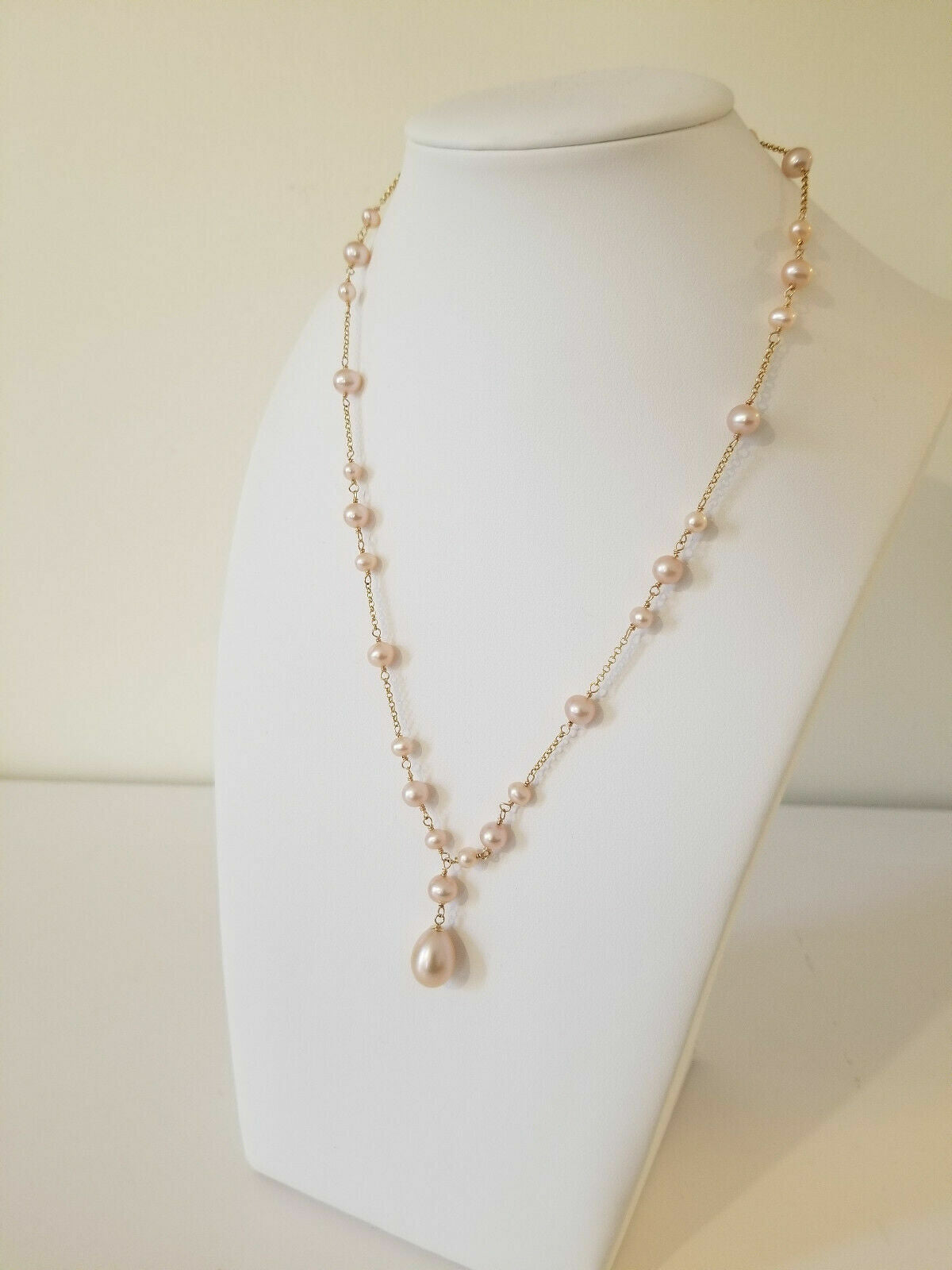 Jewelry -4K Pink Pearls* Morganite* Diamond Earrings* +++ Bracelet+++Necklace