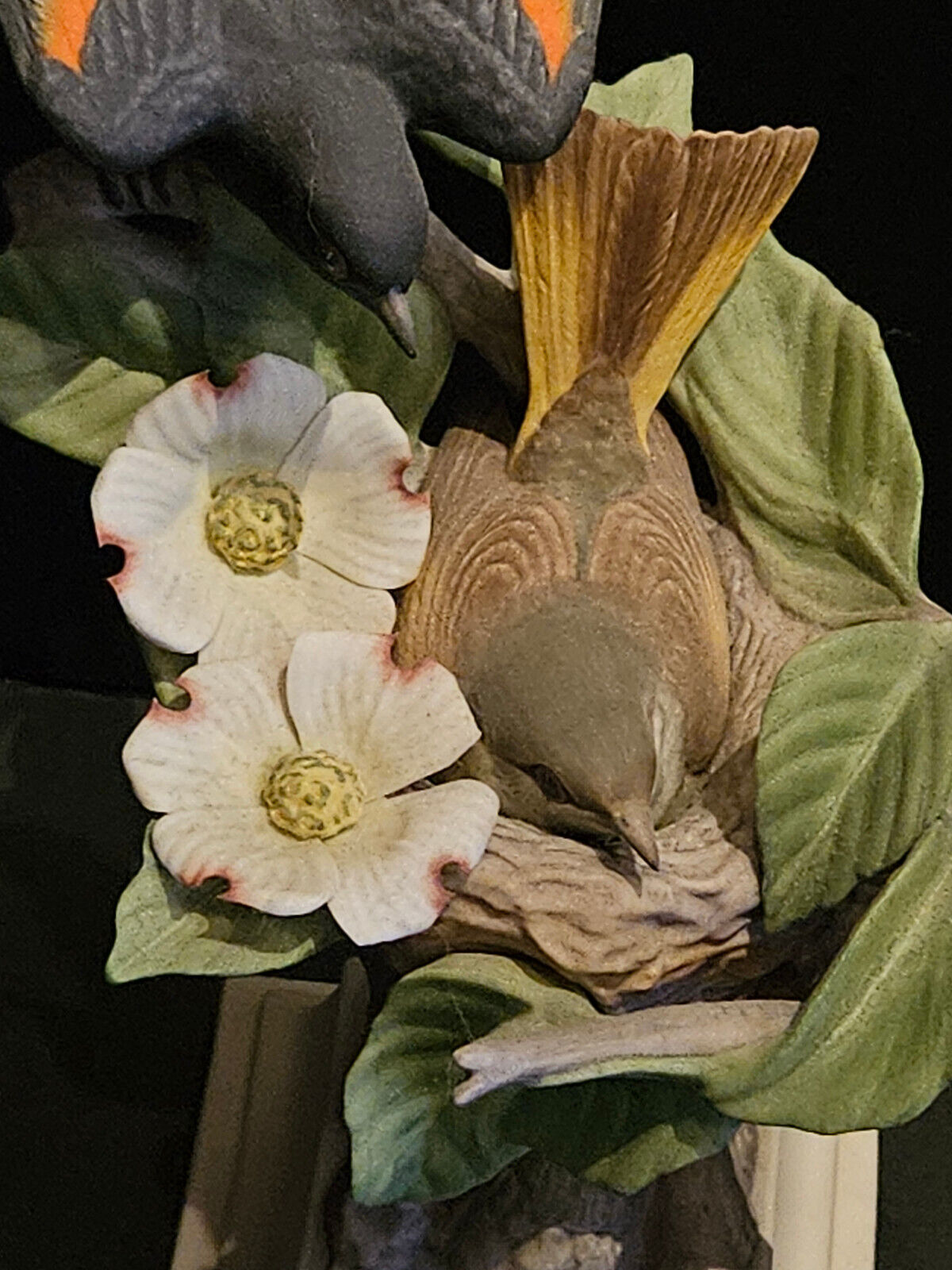 Boehm Porcelain BIRD / FLOWER Sculpture *American Redstars *LIMITED EDITION*