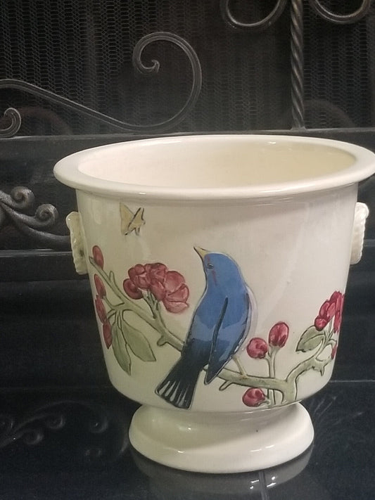 WELLER - EARLY WELLER BIRD PLANTER/VASE Great large planter **8 INCHES TALL -