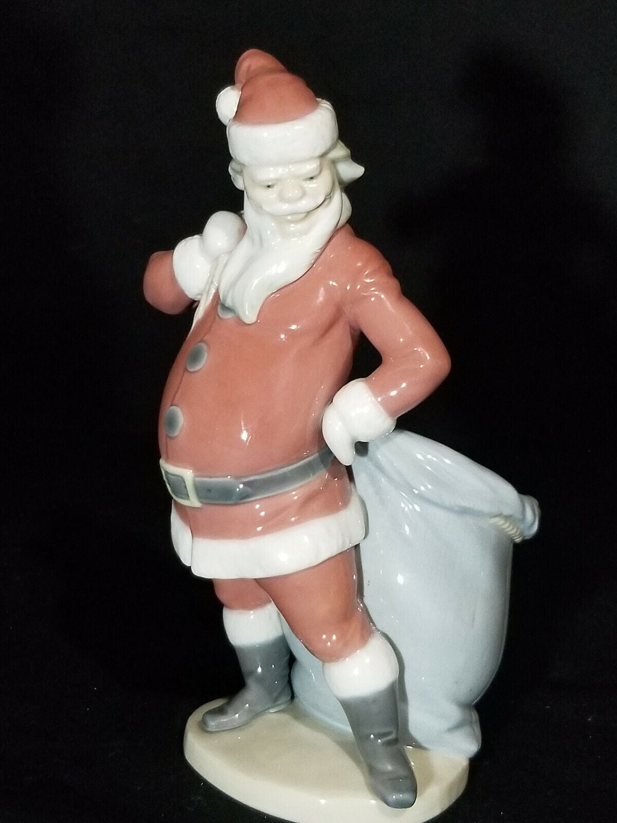 LLADRÓ 2 Rare SANTA CLAUS w/ TOYS/empty Sack 4904 & 4905 *ssued Year 1974-78