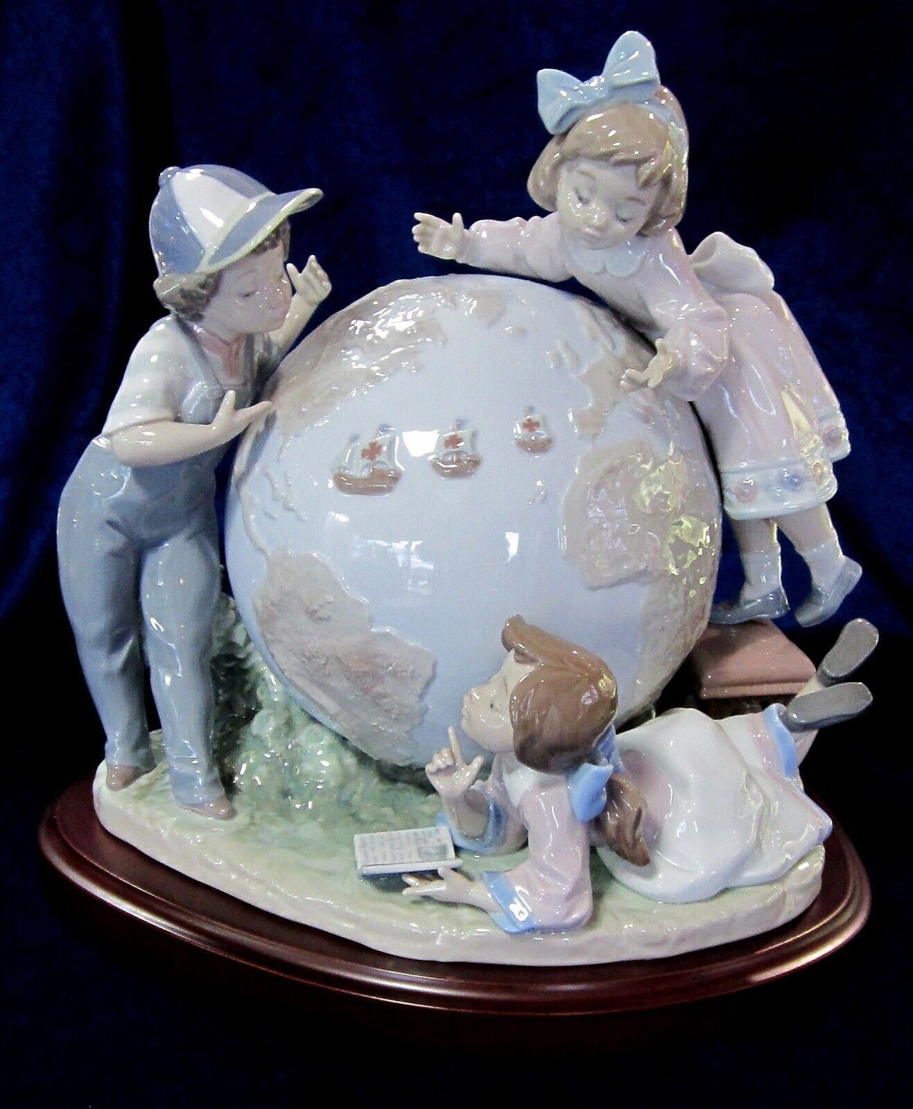 LLADRO #5847 THE VOYAGE OF COLUMBUS BNIB CHILDREN GLOBE 1992 LIMITED