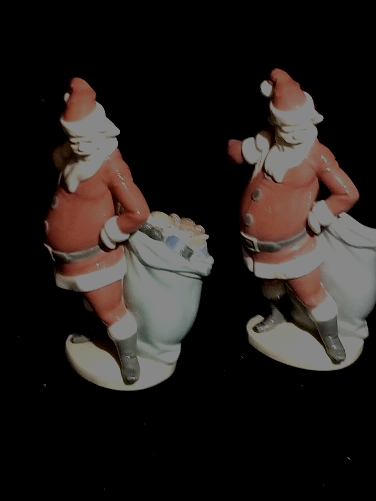 LLADRÓ 2 Rare SANTA CLAUS w/ TOYS/empty Sack 4904 & 4905 *ssued Year 1974-78