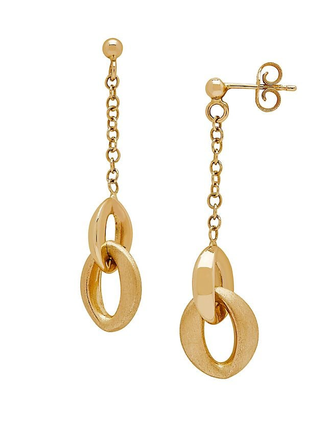 14K earring- Drop, Modern Sophisticated! $1200 retail