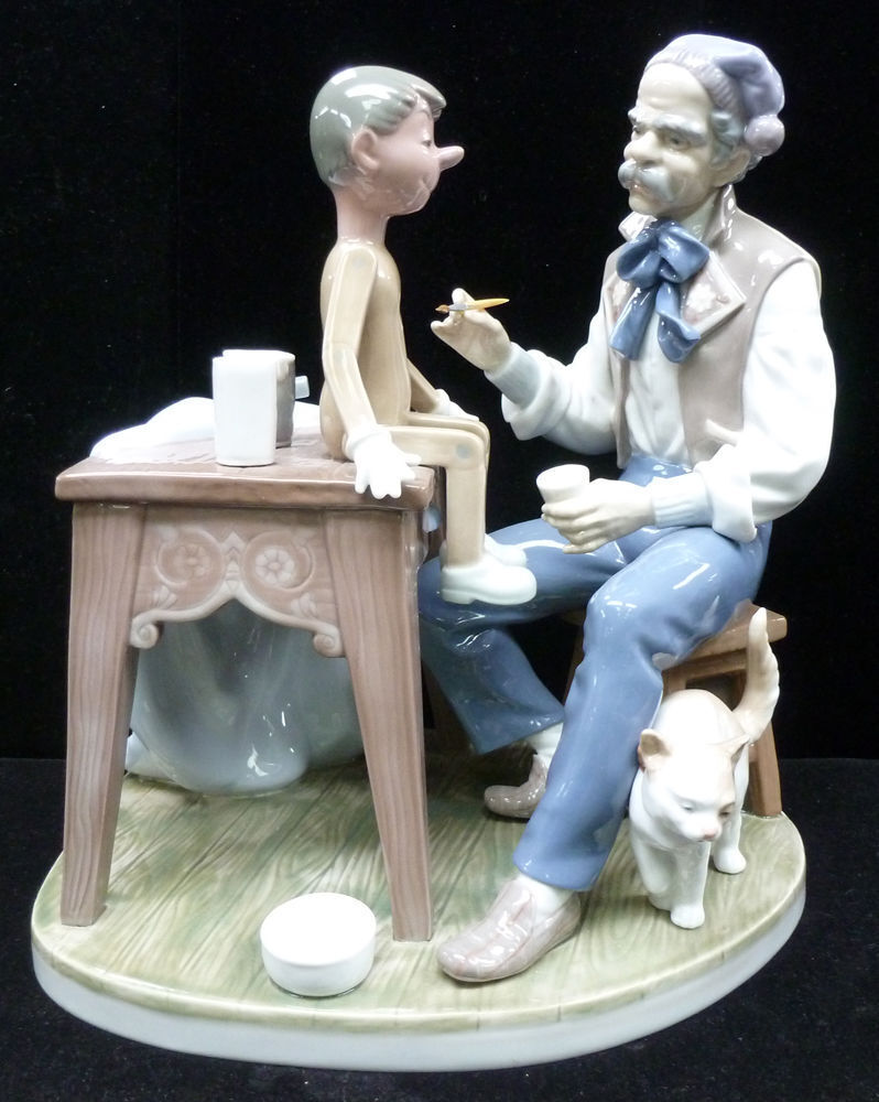 LLADRO RARE "The Puppet Painter & Cat " Porcelain by Lladro Spain 1985