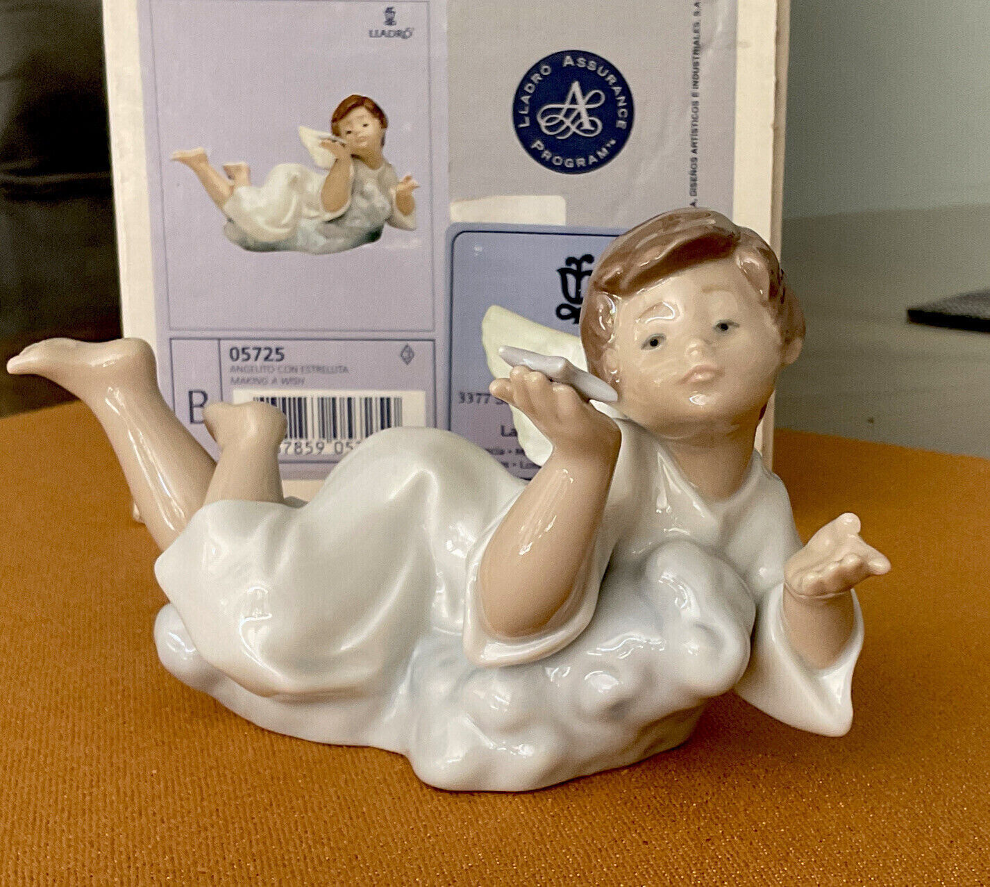 LLADRO "MAKING A WISH" ANGEL 1989 05725 Figurine RETIRED. NIB