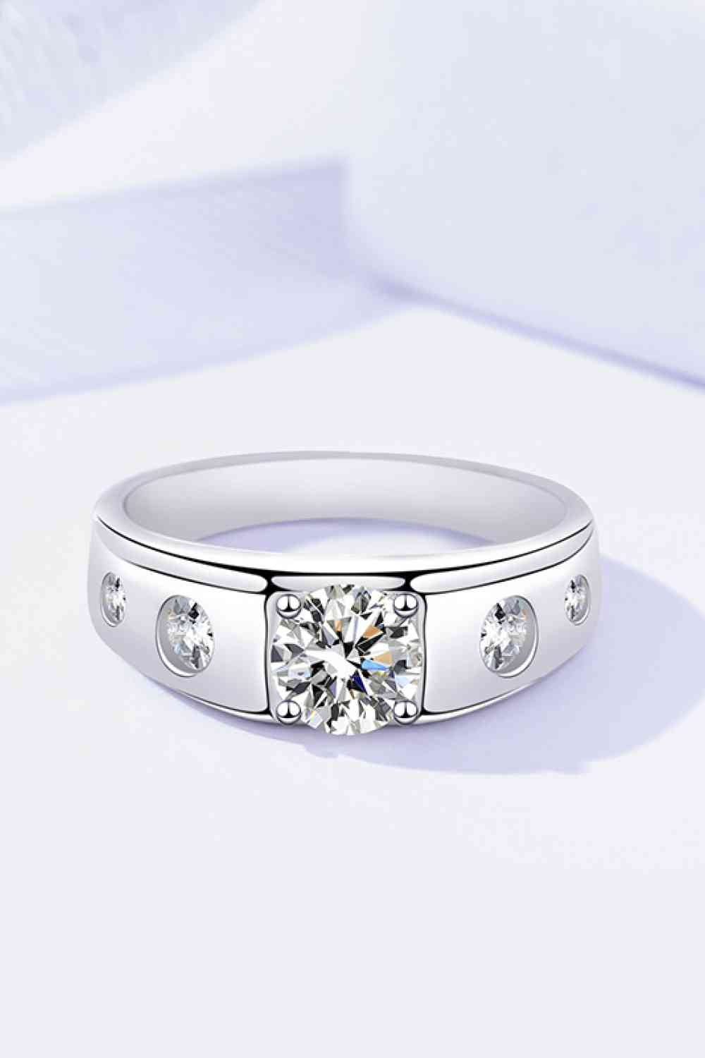 Carat Moissanite 925 Sterling Silver Ring